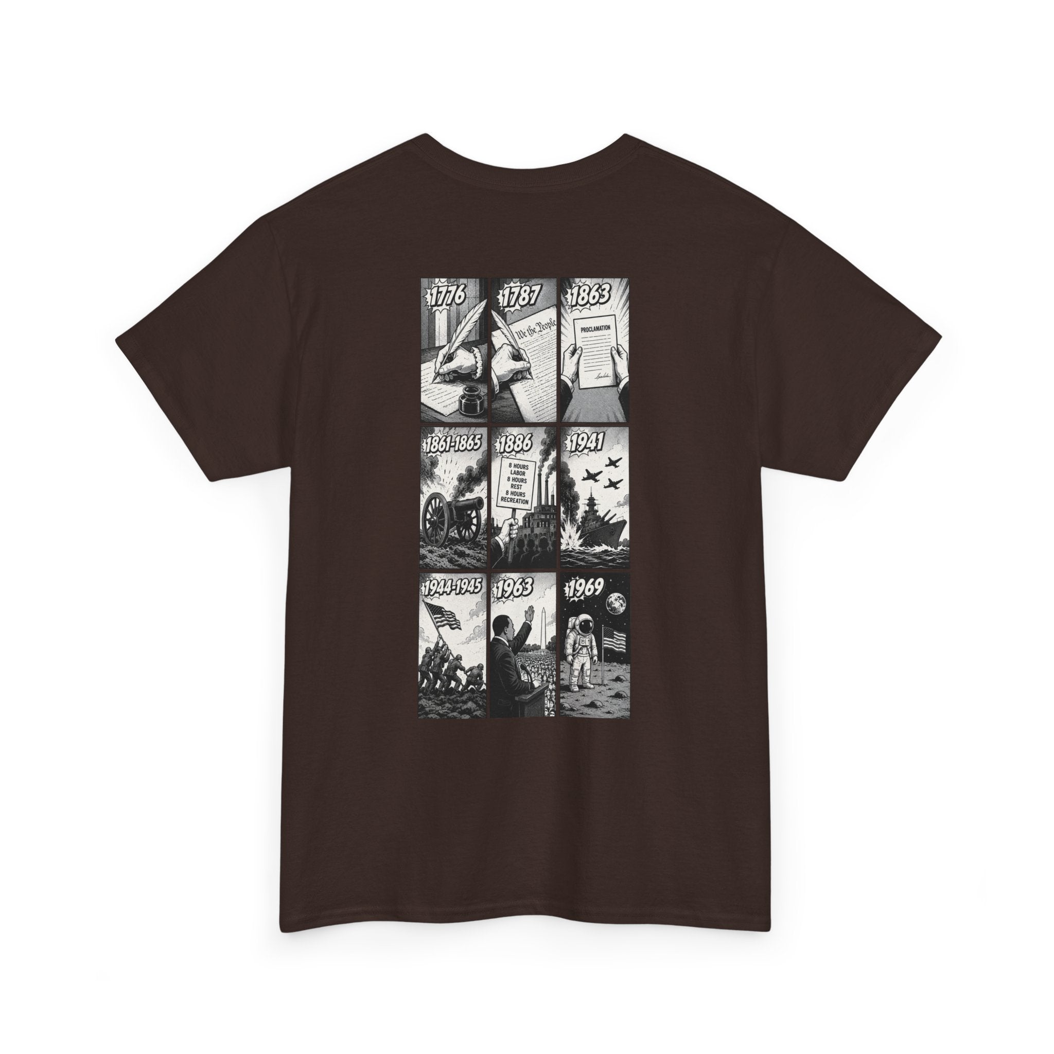 America Comic Book History T-Shirt Printify