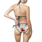 Vintage Picnic Bikini Swimsuit — Retro Checkered Summer Swimwear