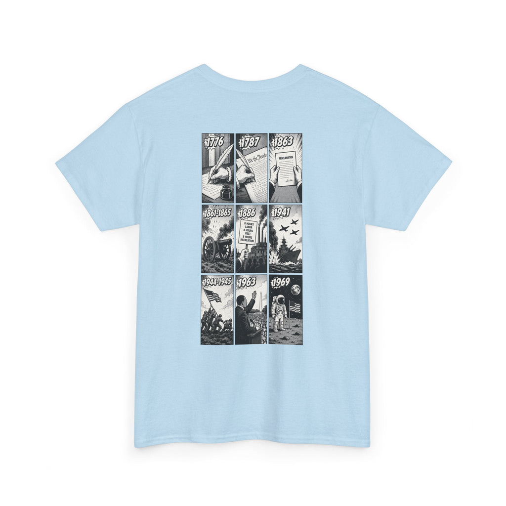 America Comic Book History T-Shirt Printify