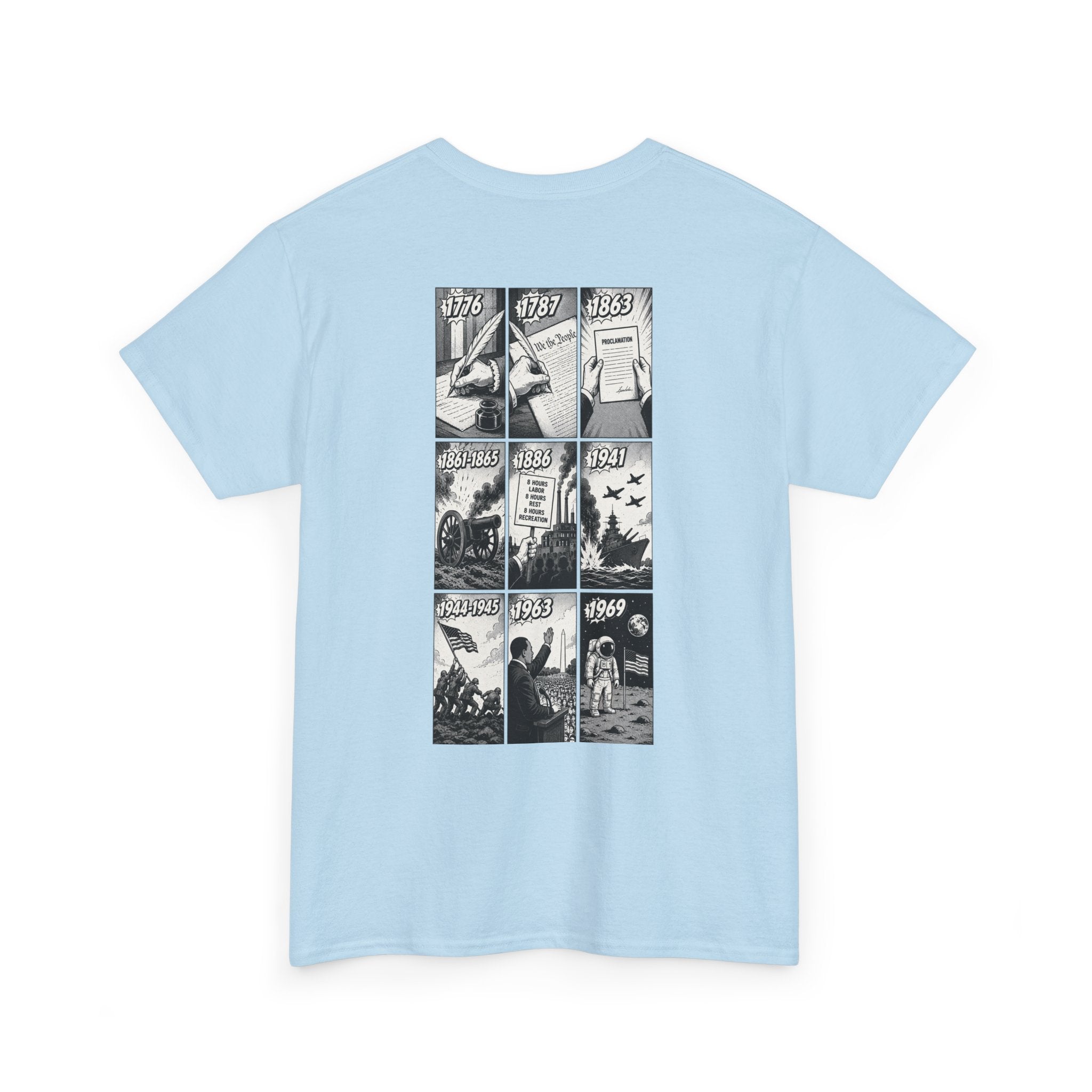 America Comic Book History T-Shirt Printify