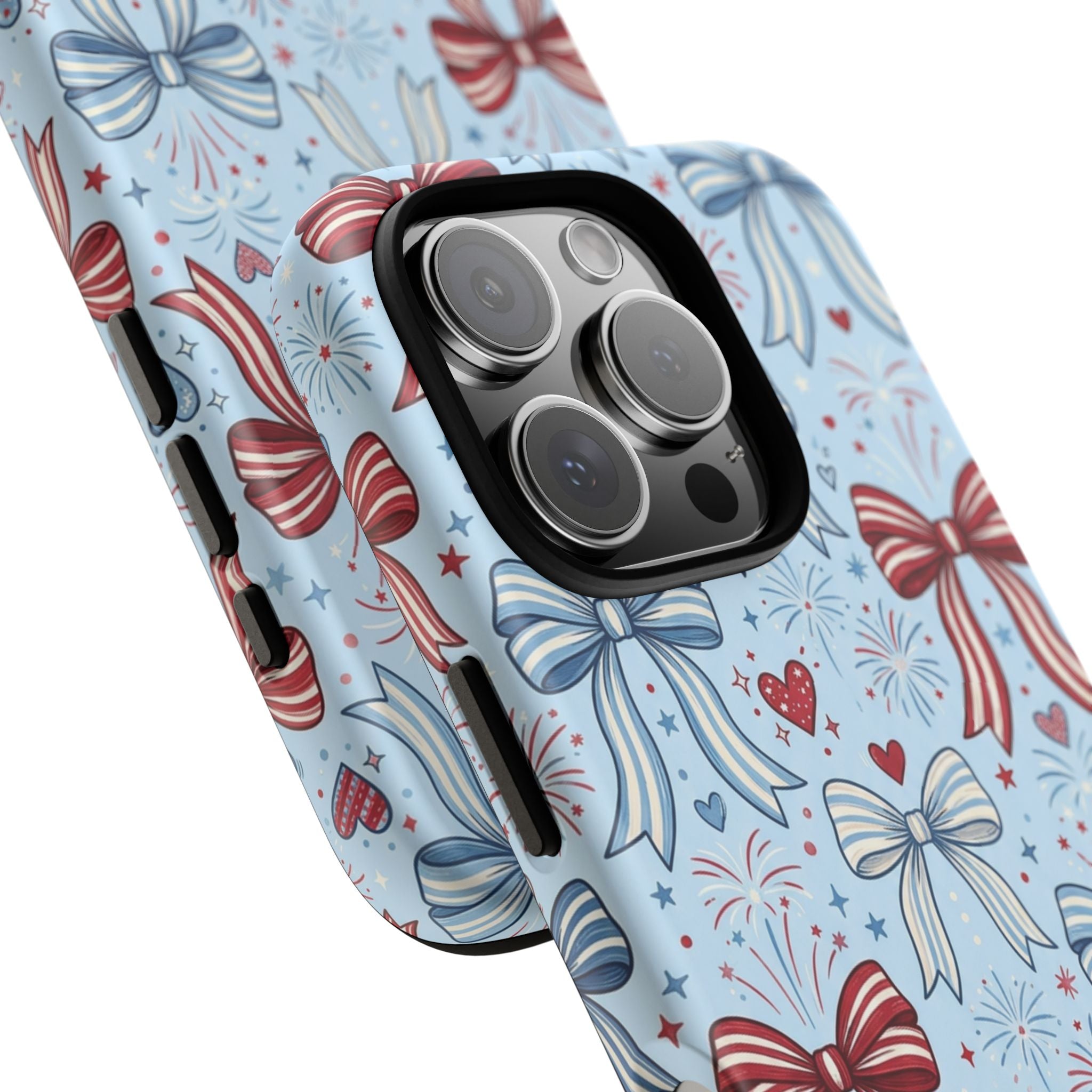 Patriotic Coquette Bows & Fireworks Phone Case Printify