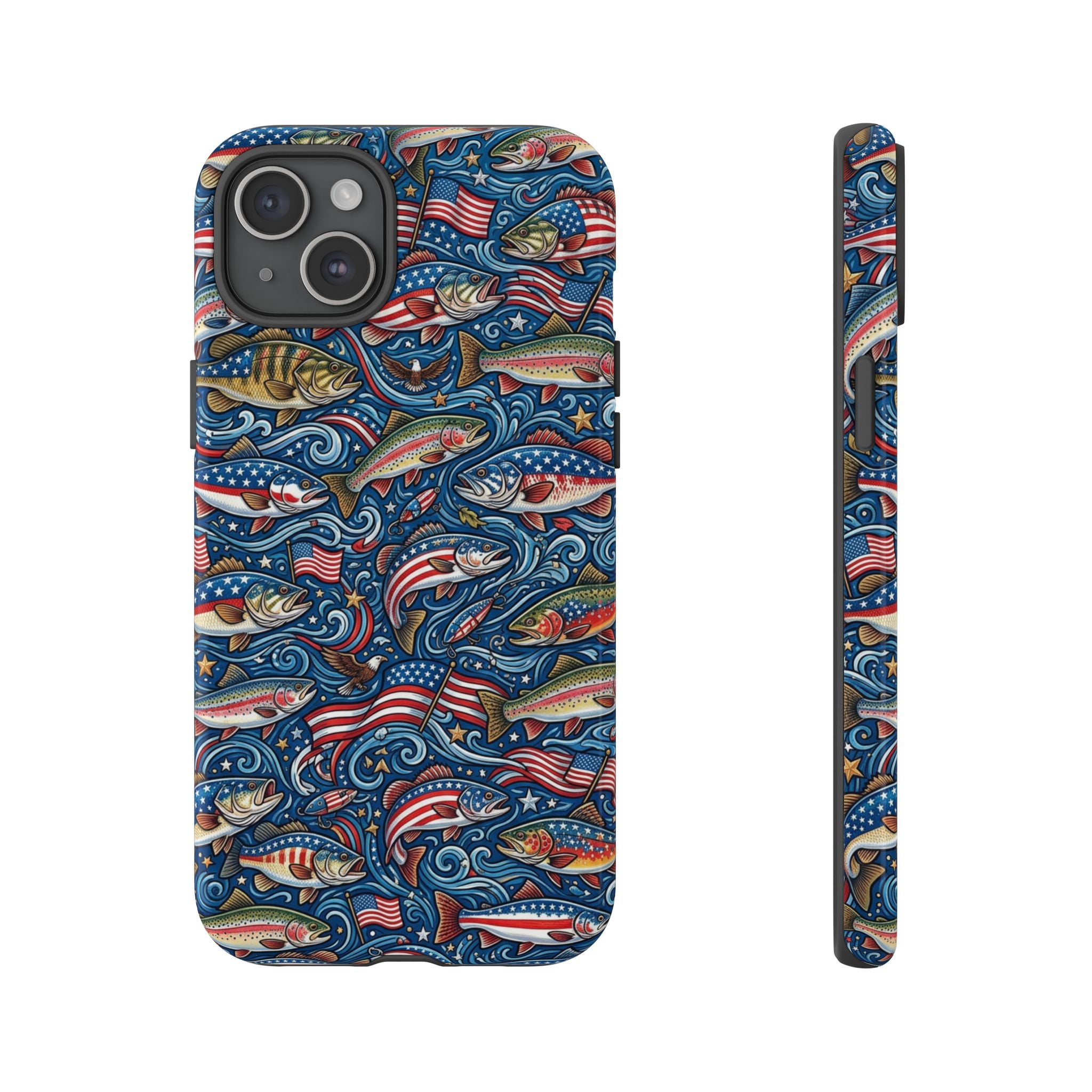 Patriotic Fishing Waters Phone Case Printify
