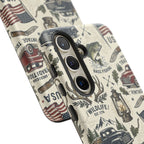 Patriotic Outdoors Phone Case – Bass Fishing & Vintage Americana Case Printify