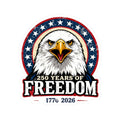 Patriotic Bald Eagle Sticker — Freedom Eagle Kiss-Cut Sticker Printify