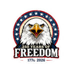 Patriotic Bald Eagle Sticker — Freedom Eagle Kiss-Cut Sticker Printify
