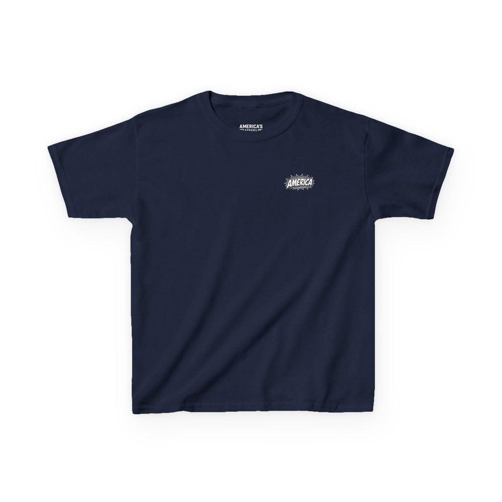 America Comic Book History Kids Tee Printify