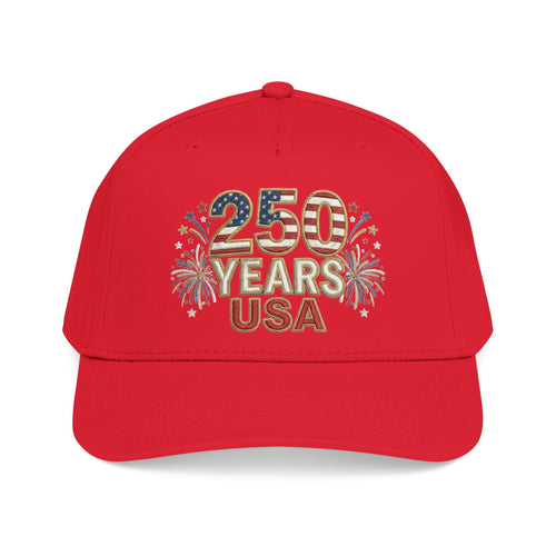 "250 YEARS" Patriotic Baseball Cap – America 250 Snapback Hat (Dark Colors)