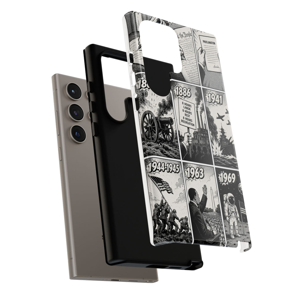 America Through the Ages Comic History Phone Case Printify