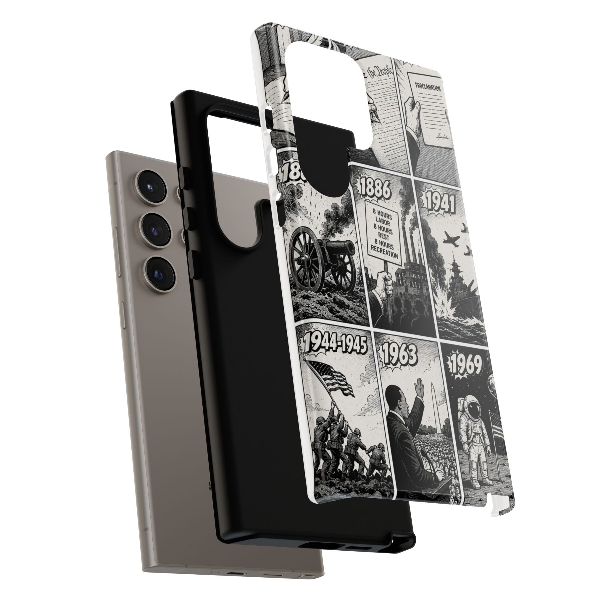 America Through the Ages Comic History Phone Case Printify