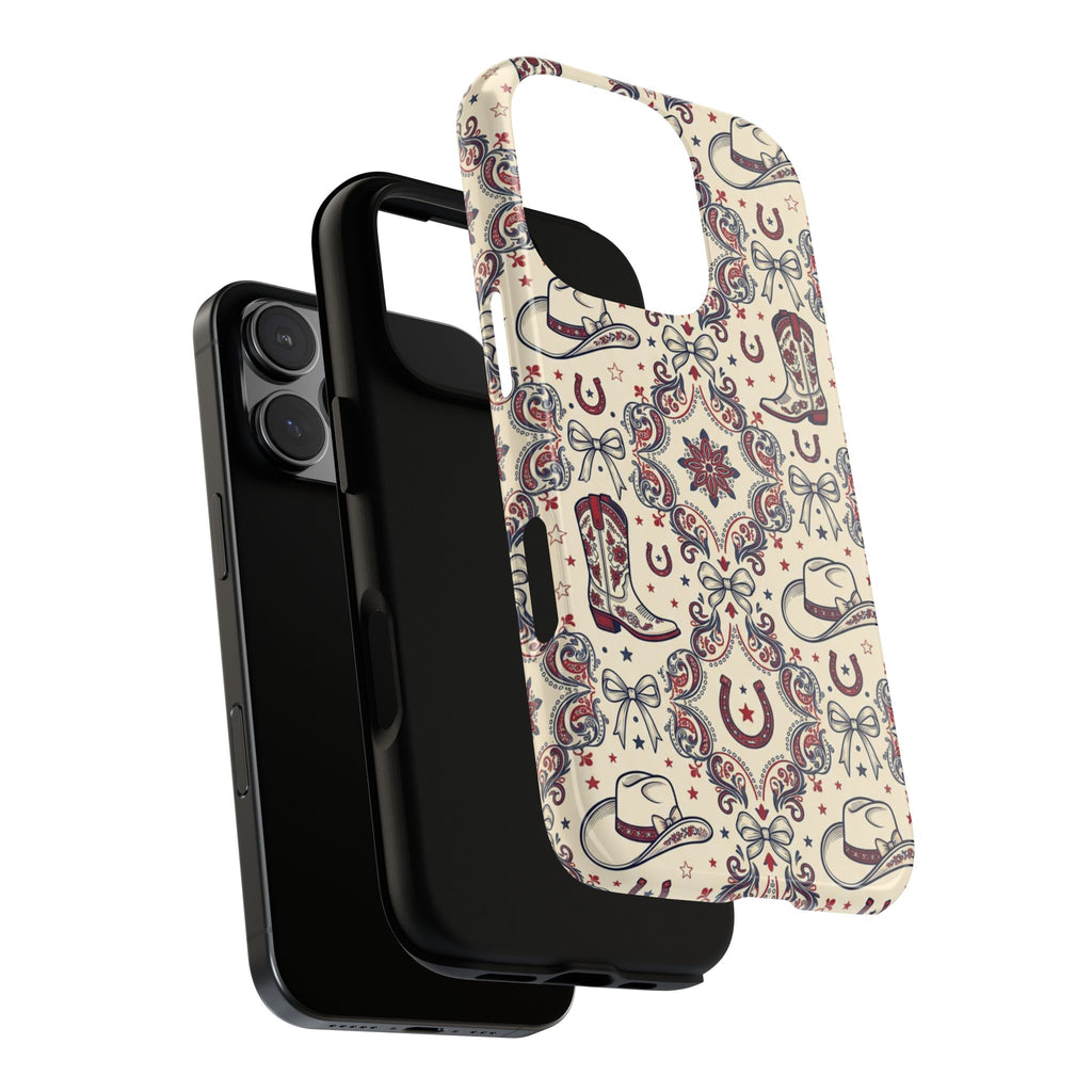 Americana Cowgirl Coquette Phone Case Printify