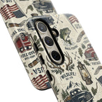 Patriotic Outdoors Phone Case – Bass Fishing & Vintage Americana Case Printify