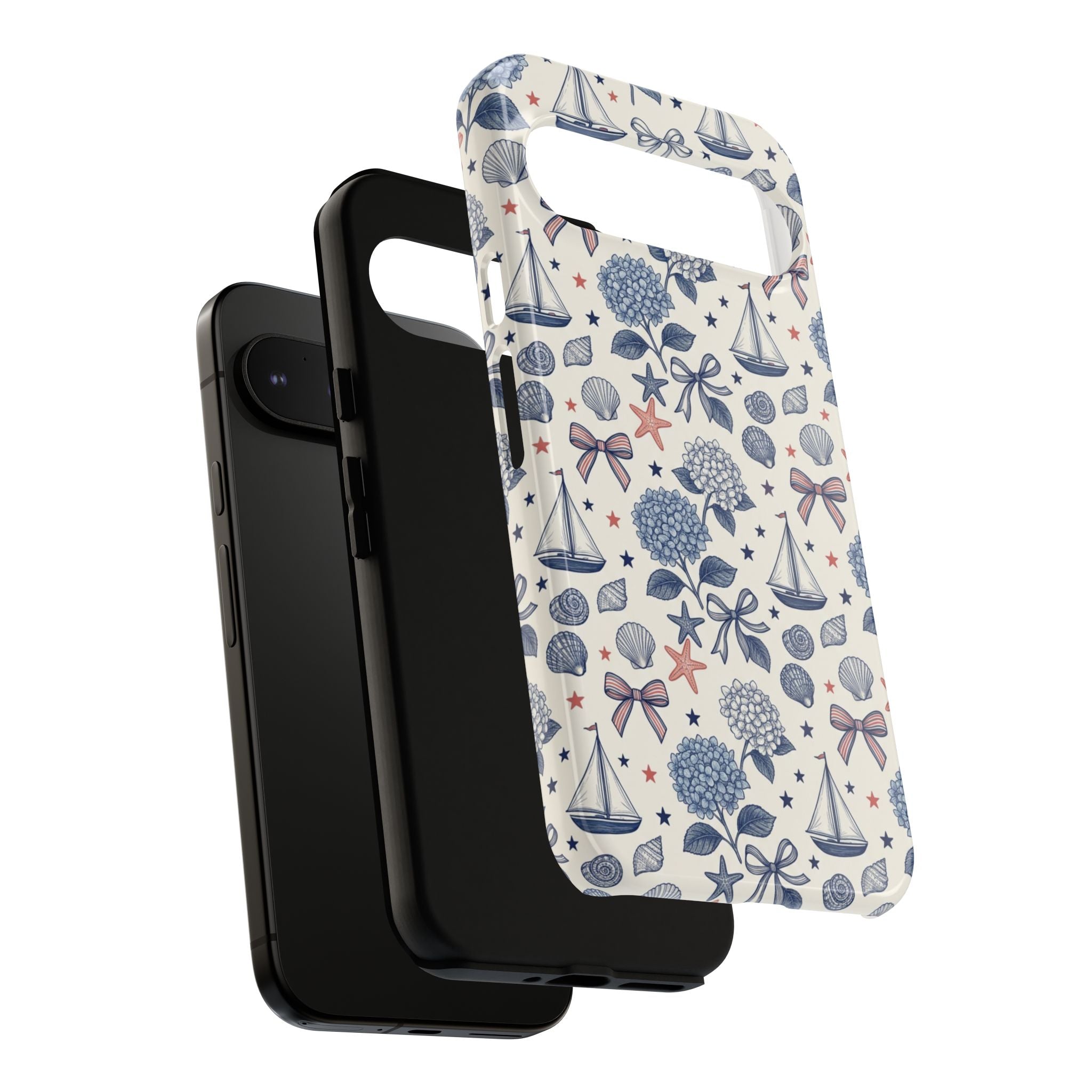 Coastal Americana Hydrangea Phone Case Printify