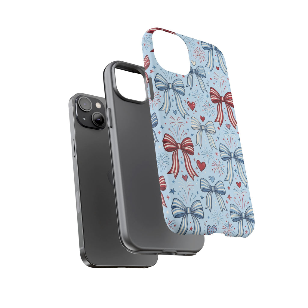 Patriotic Coquette Bows & Fireworks Phone Case Printify