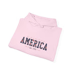 America Flower Hoodie — Floral USA Flag Sweatshirt Printify