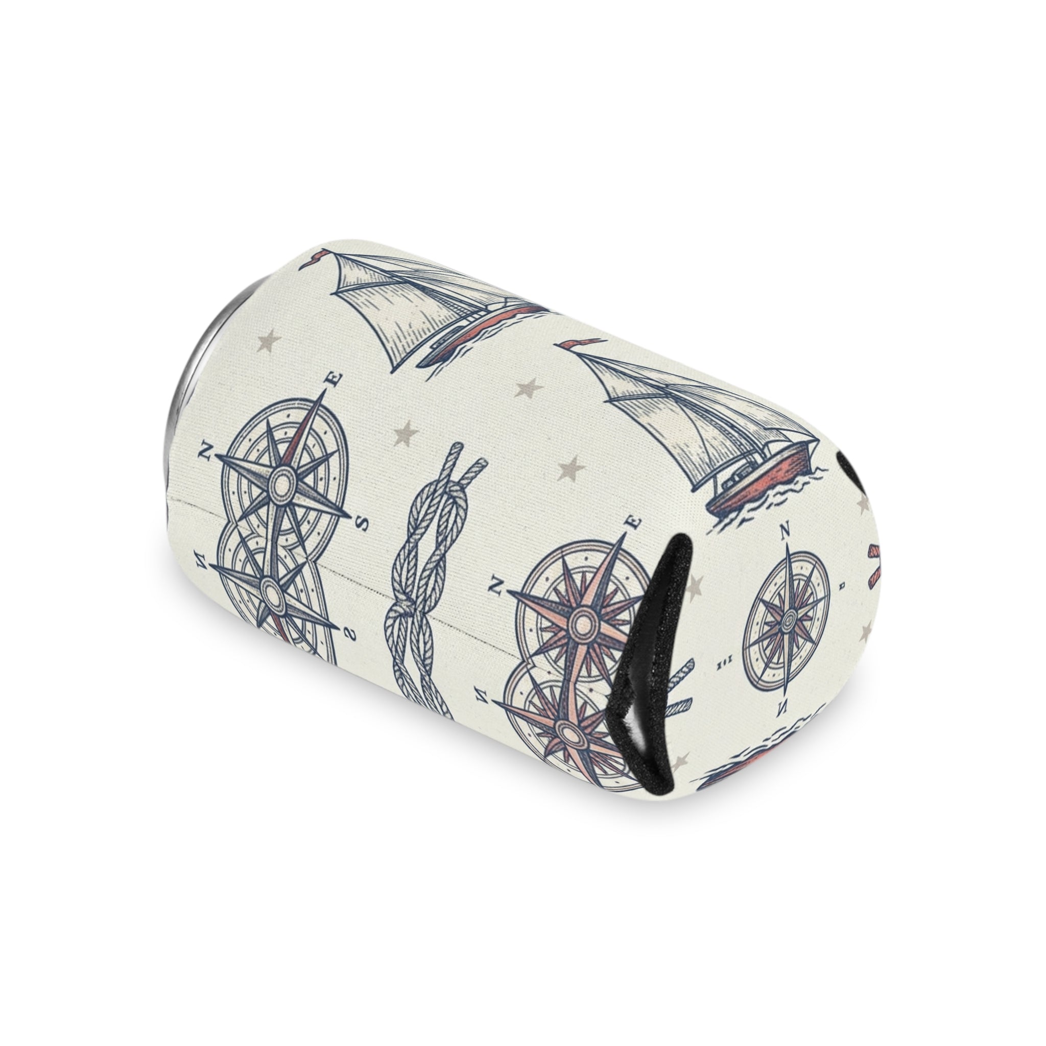 Coastal Nautical Sailboat Can Cooler Printify