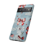 Americana Coquette Cherry Bow Phone Case Printify