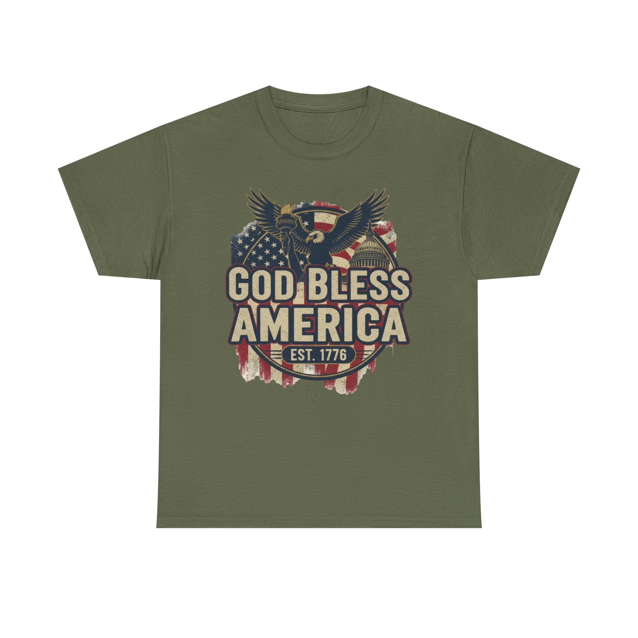 God Bless America 1776 Patriotic T-Shirt – Vintage American Heritage Tee