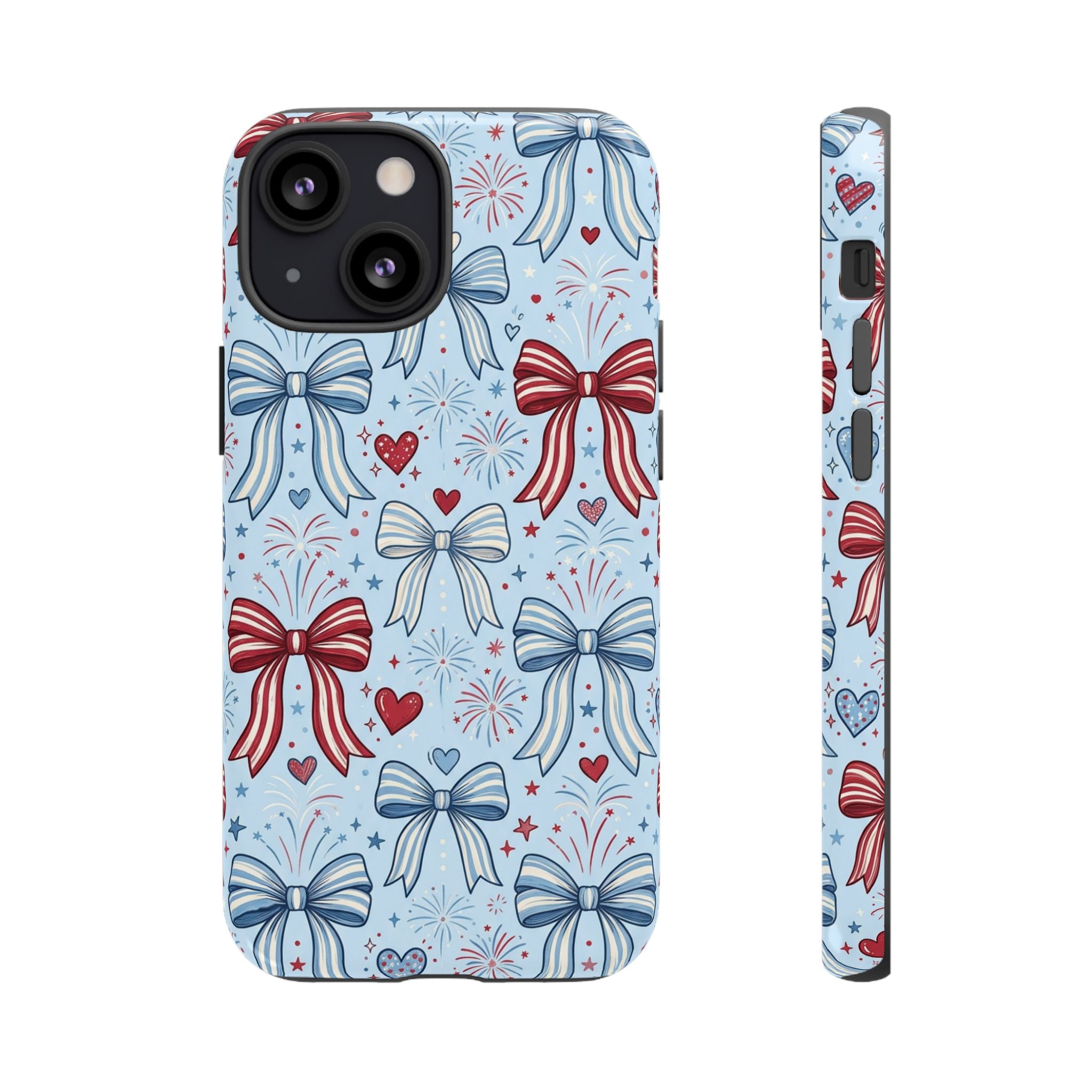 Patriotic Coquette Bows & Fireworks Phone Case Printify