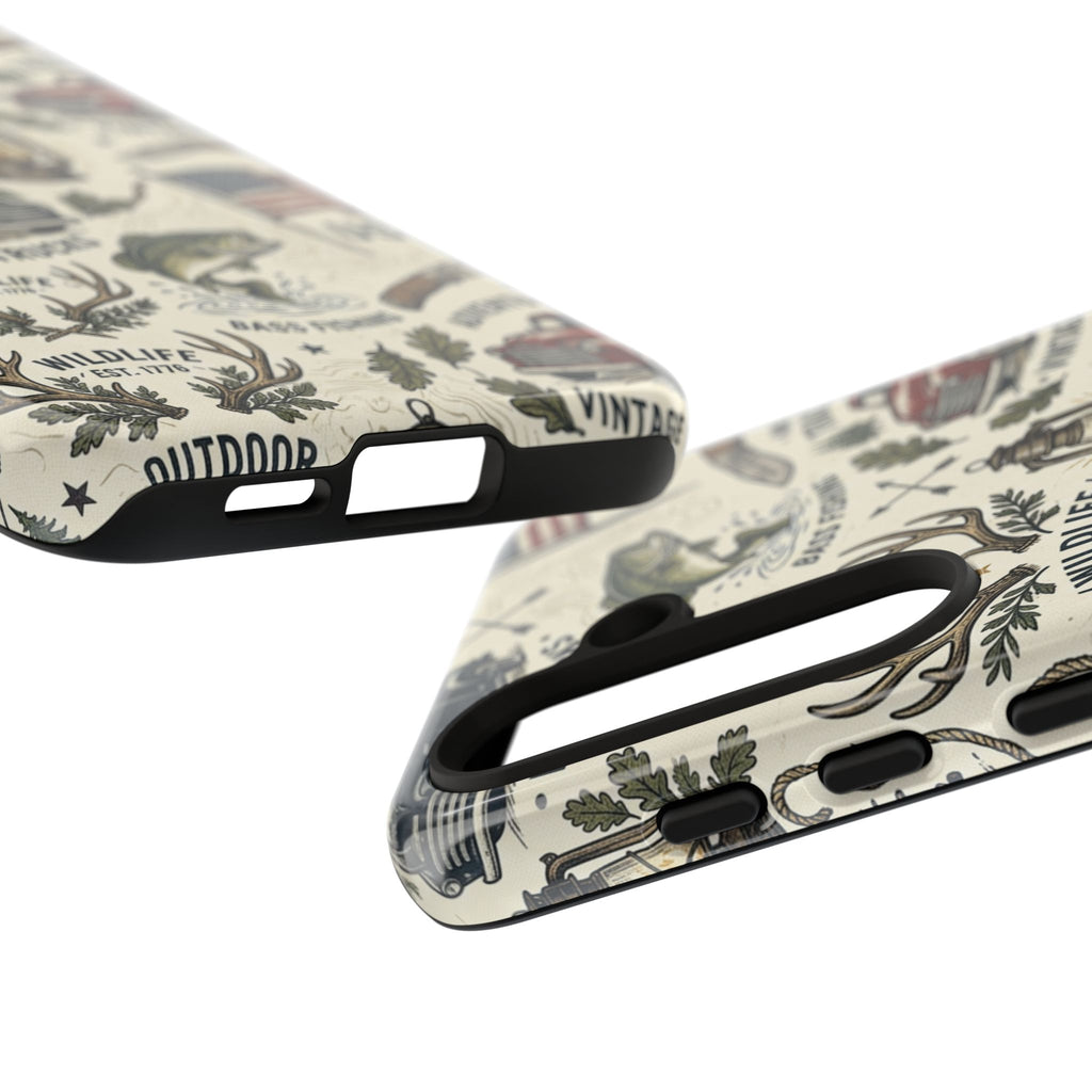 Patriotic Outdoors Phone Case – Bass Fishing & Vintage Americana Case Printify