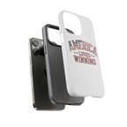 America Loves Winning Patriotic Phone Case – Tough Dual Layer iPhone & Samsung Galaxy S26 Case
