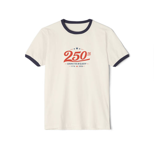 250th Anniversary Ringer T-Shirt — Retro Commemorative Tee Printify