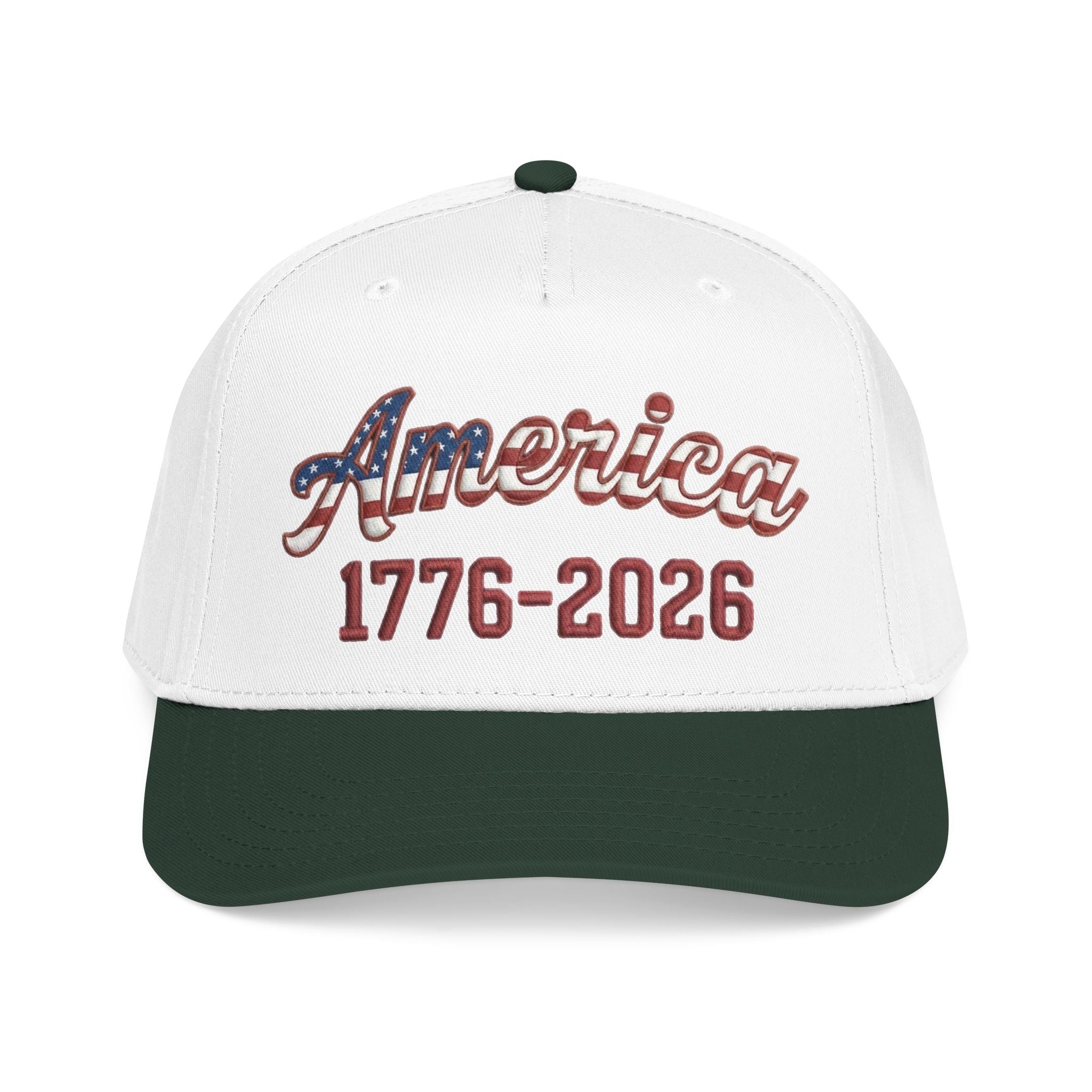 "America 1776–2026" Patriotic Baseball Cap – American Heritage Snapback Hat (Light Colors)