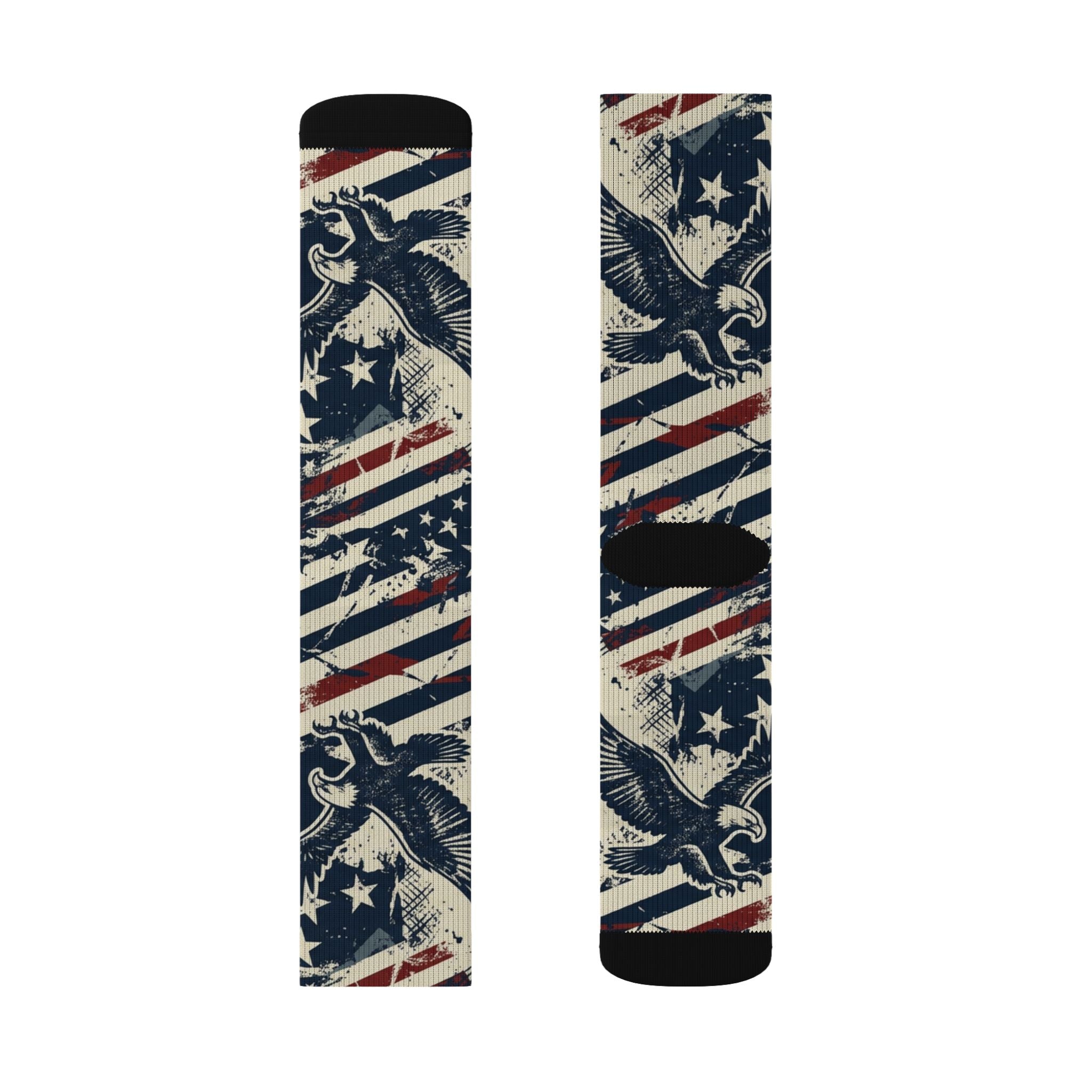 Freedom Eagle Crew Socks – Vintage Patriotic American Eagle Socks Printify
