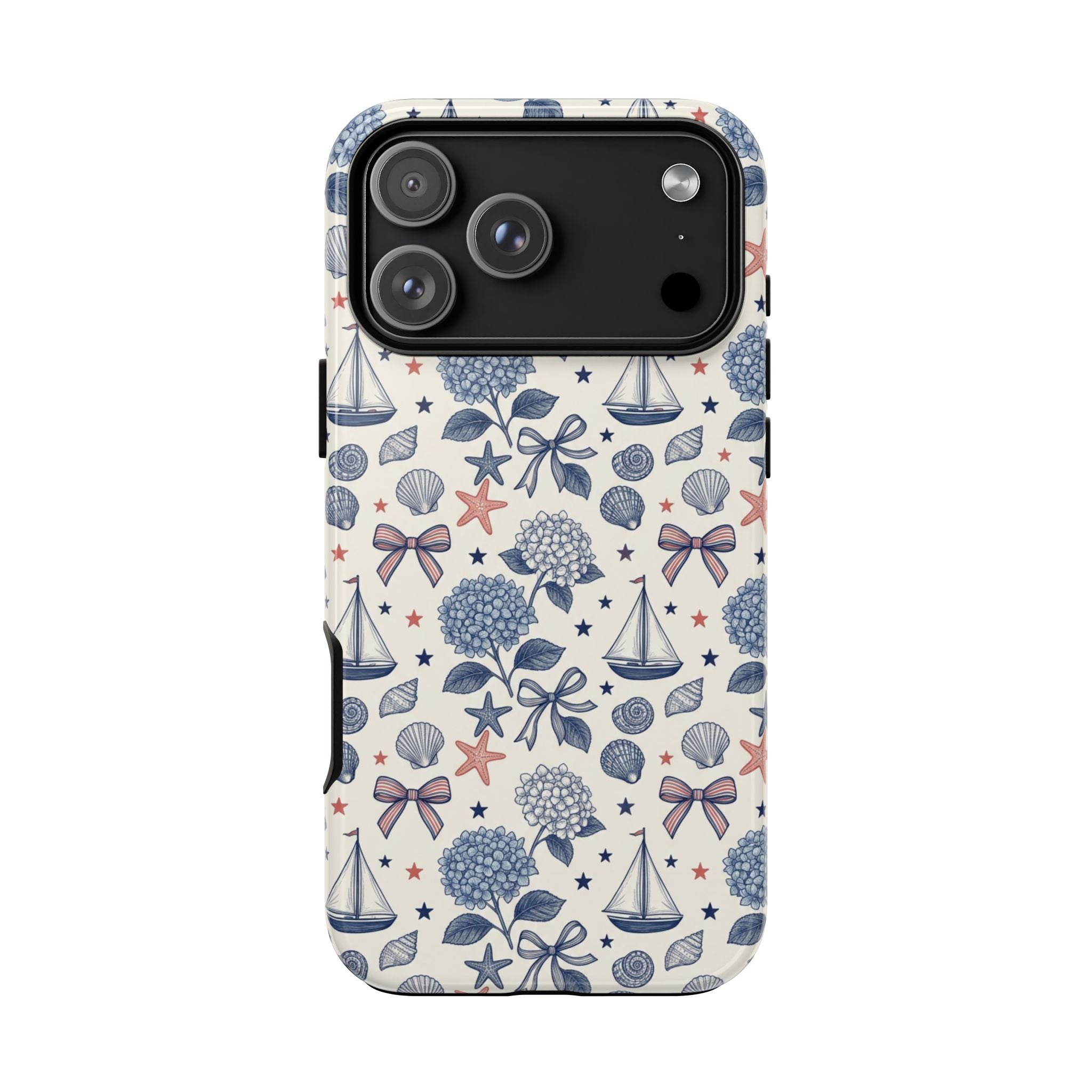 Coastal Americana Hydrangea Phone Case Printify