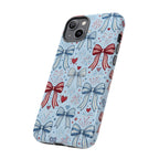 Patriotic Coquette Bows & Fireworks Phone Case Printify