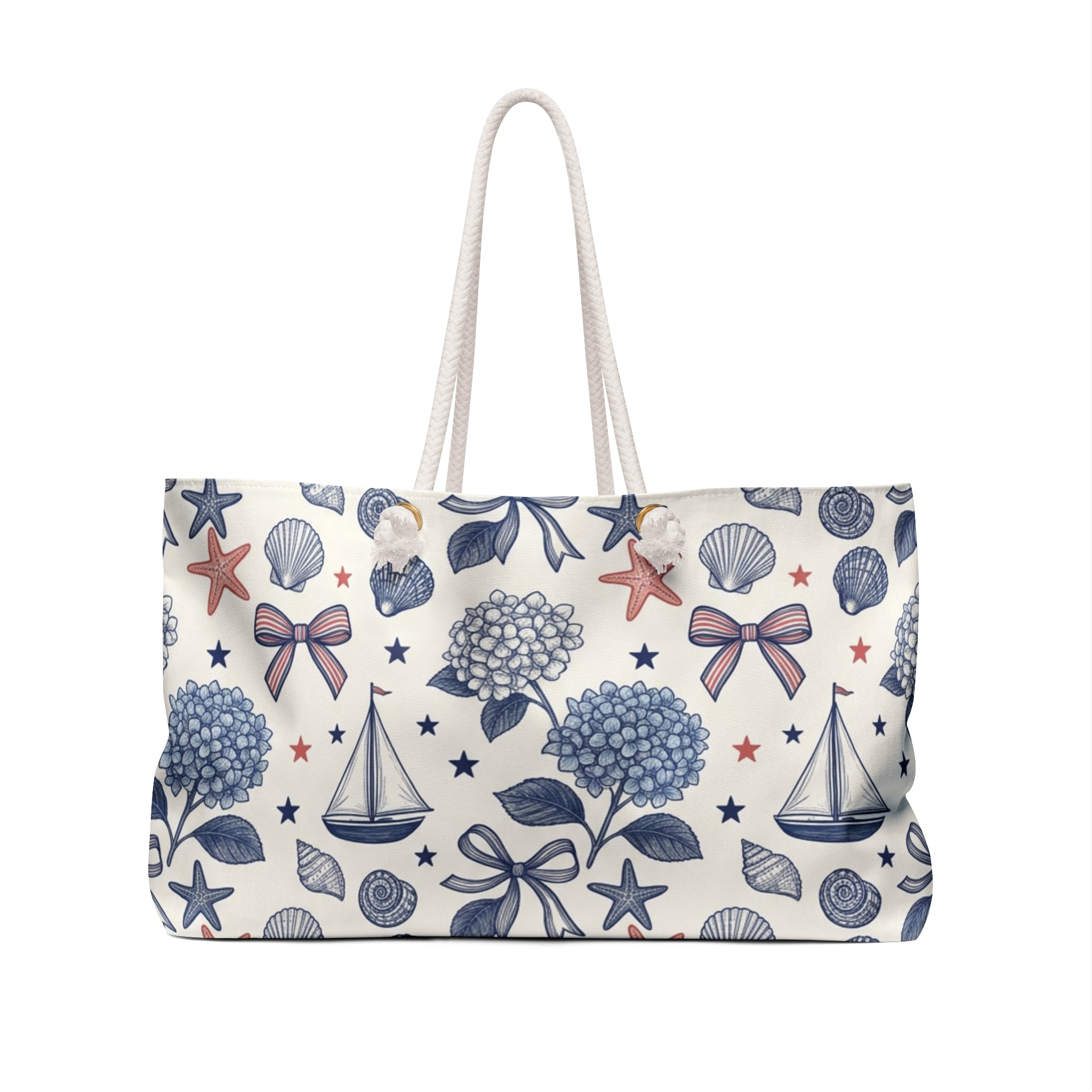Coastal Hydrangea Americana Weekender Tote Printify