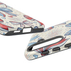 Patriotic Coquette Bows Phone Case – Americana Ribbon & Fireworks Design Printify
