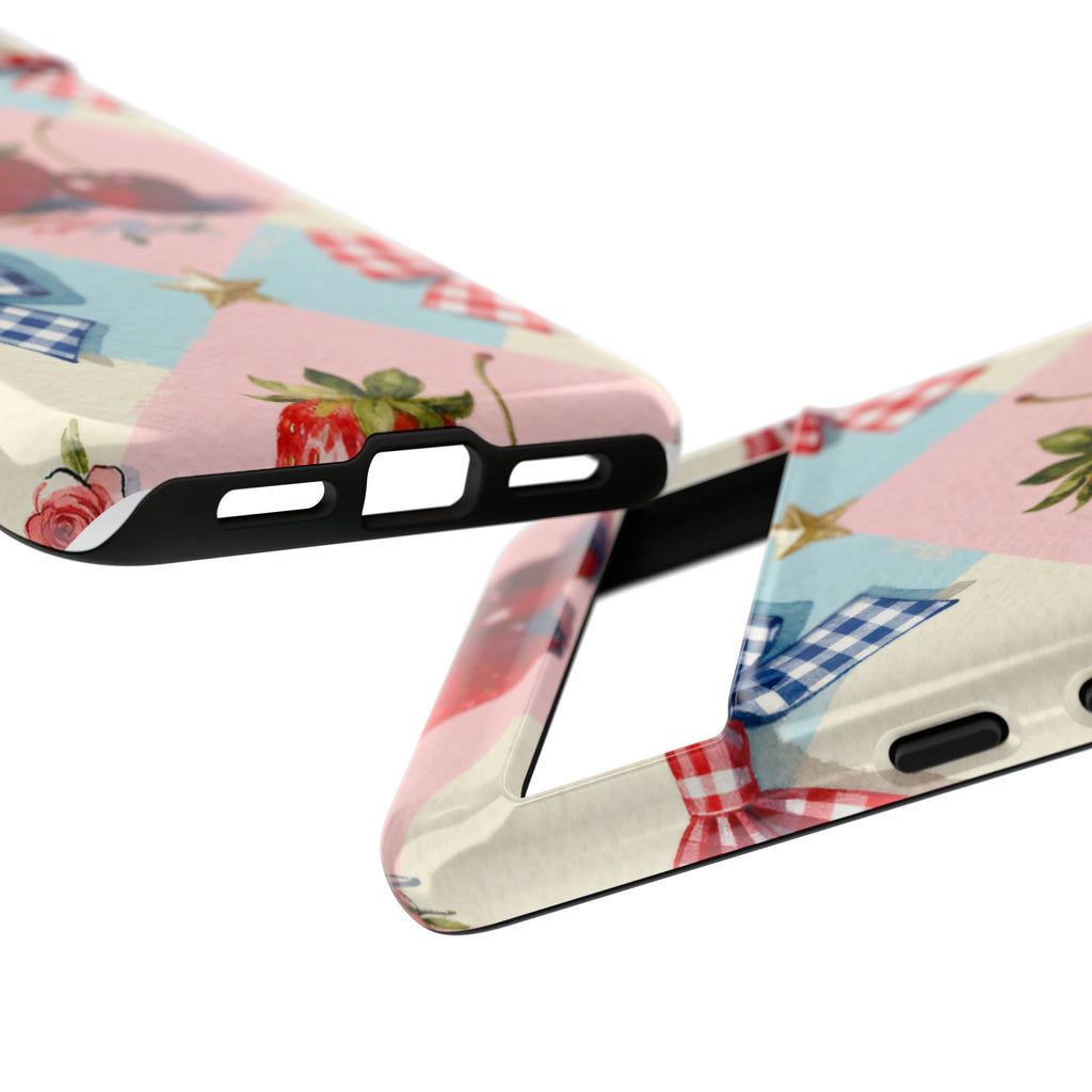Americana Coquette Cherry Picnic Phone Case Printify