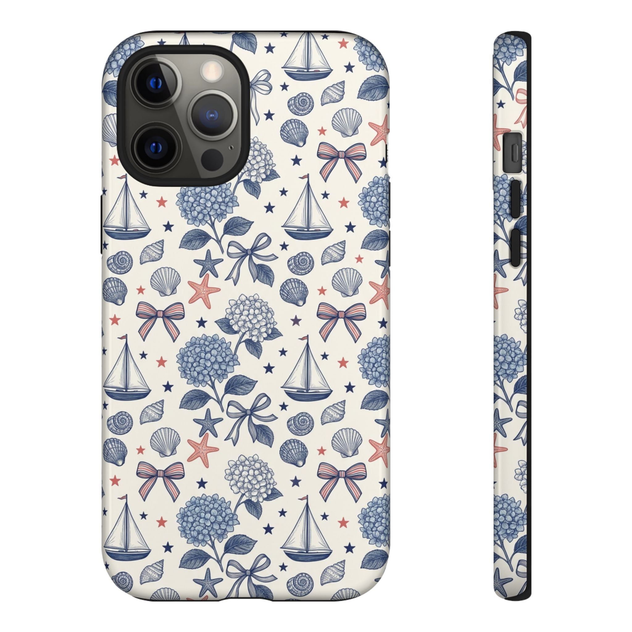 Coastal Americana Hydrangea Phone Case Printify
