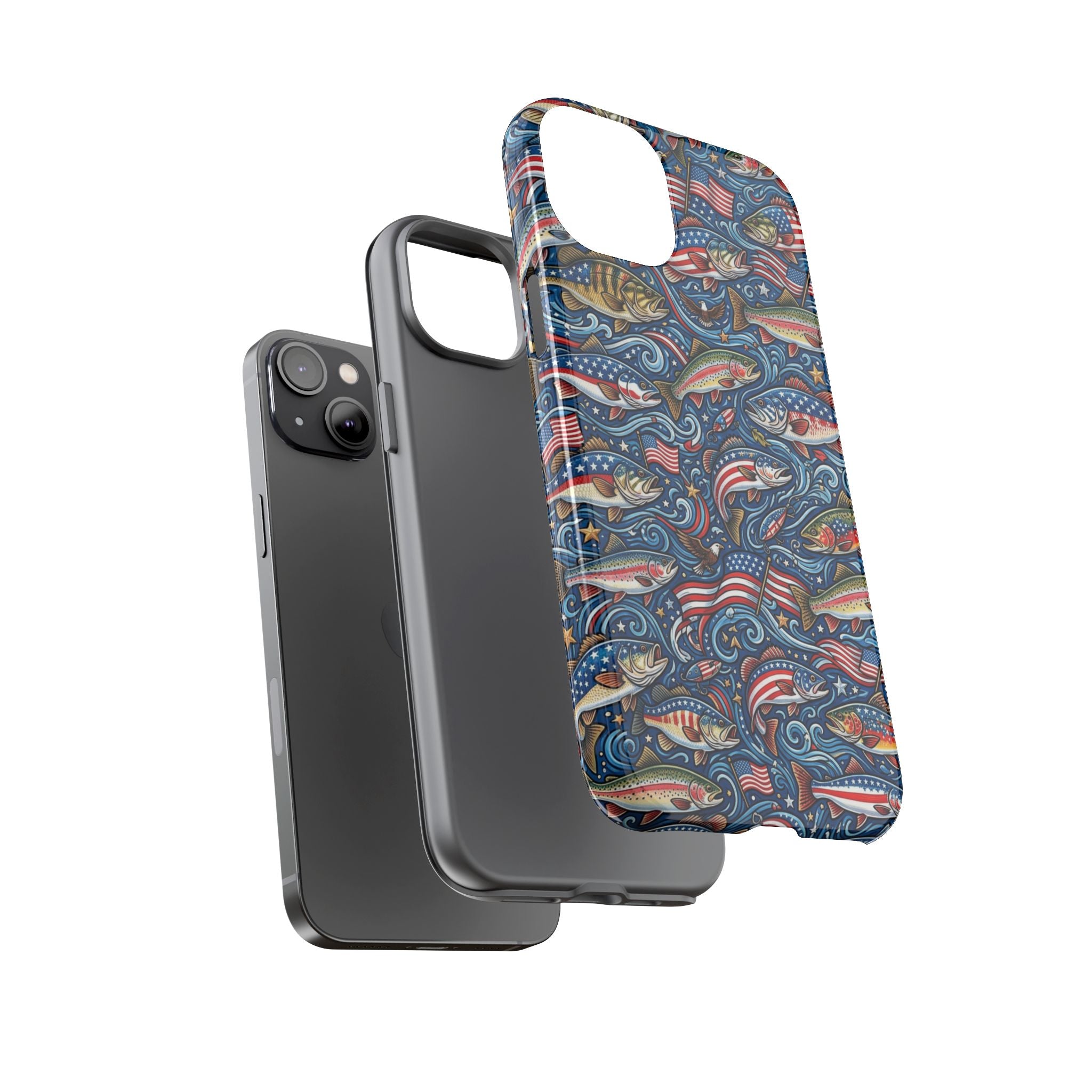 Patriotic Fishing Waters Phone Case Printify