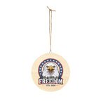 Patriotic Freedom Eagle Wood Sign — Bald Eagle Wall Decor Printify