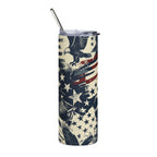 Freedom Camo Stainless Steel Tumbler — 20oz Patriotic Camo Travel Mug Printify