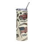 Bass Fishing 20oz Stainless Steel Tumbler — Insulated Fishing Travel Mug Printify