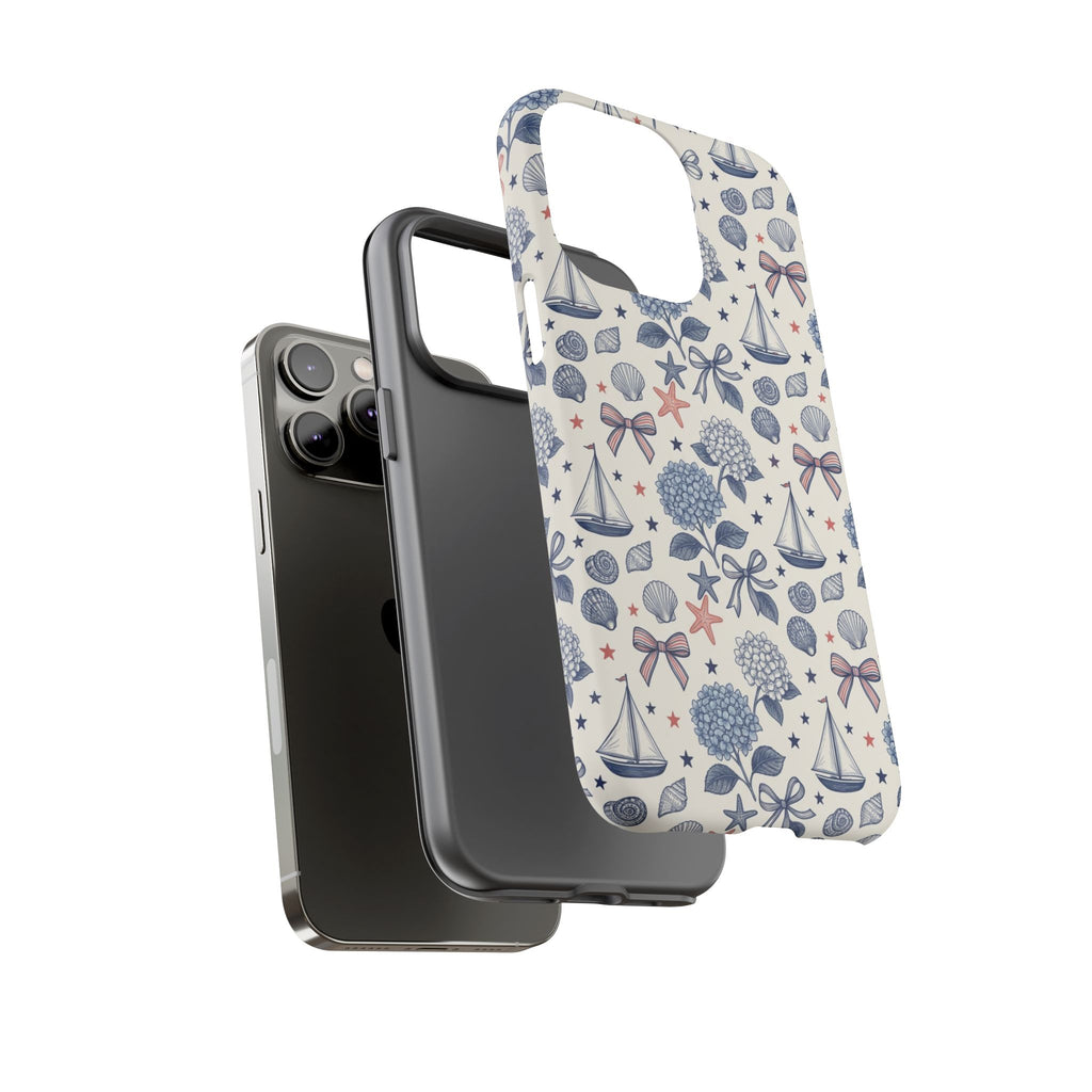 Coastal Americana Hydrangea Phone Case Printify