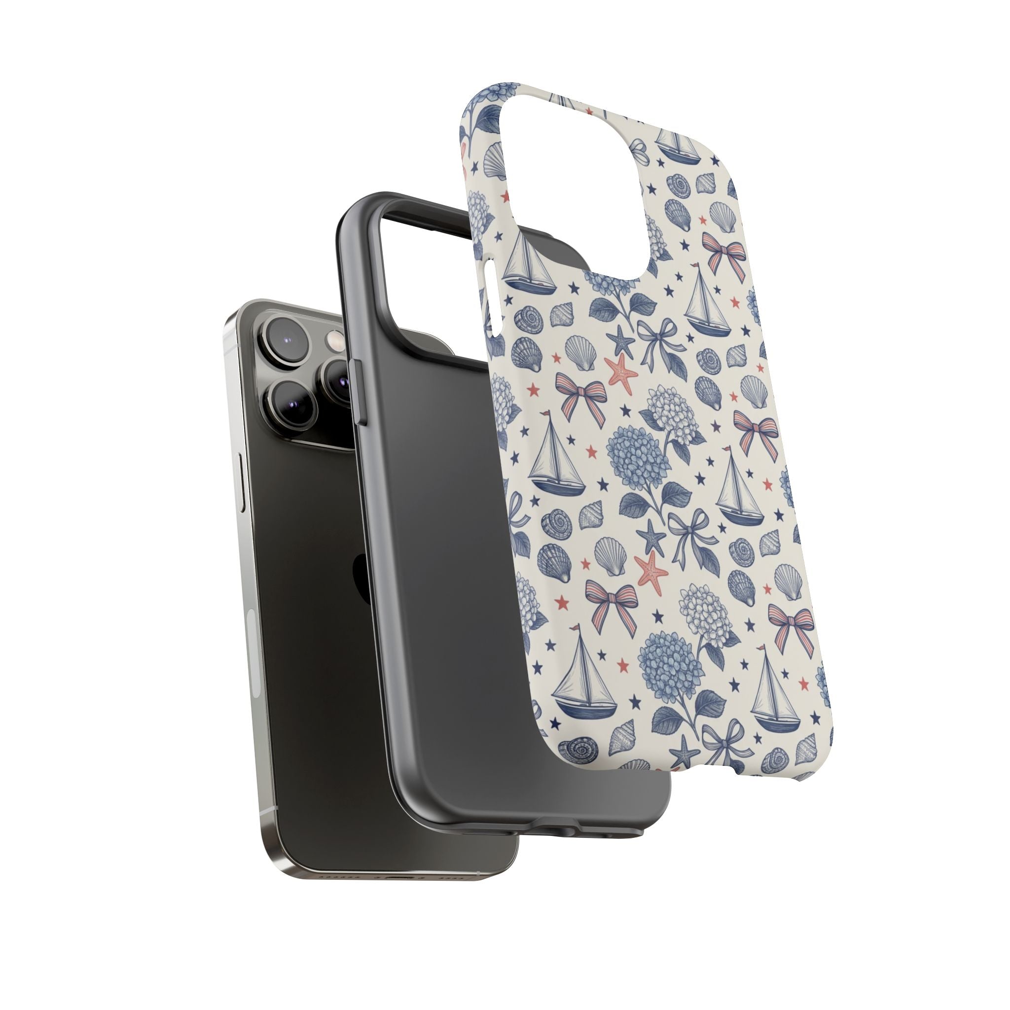 Coastal Americana Hydrangea Phone Case Printify