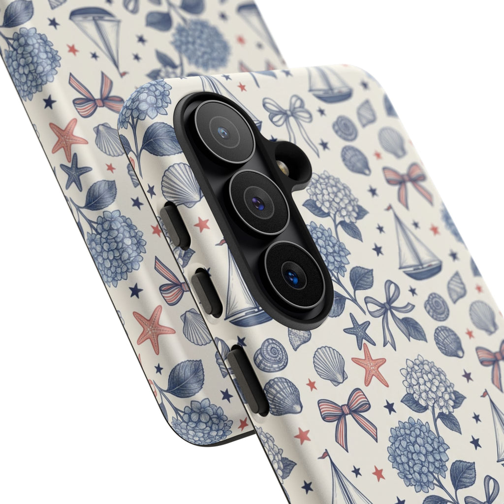 Coastal Americana Hydrangea Phone Case Printify