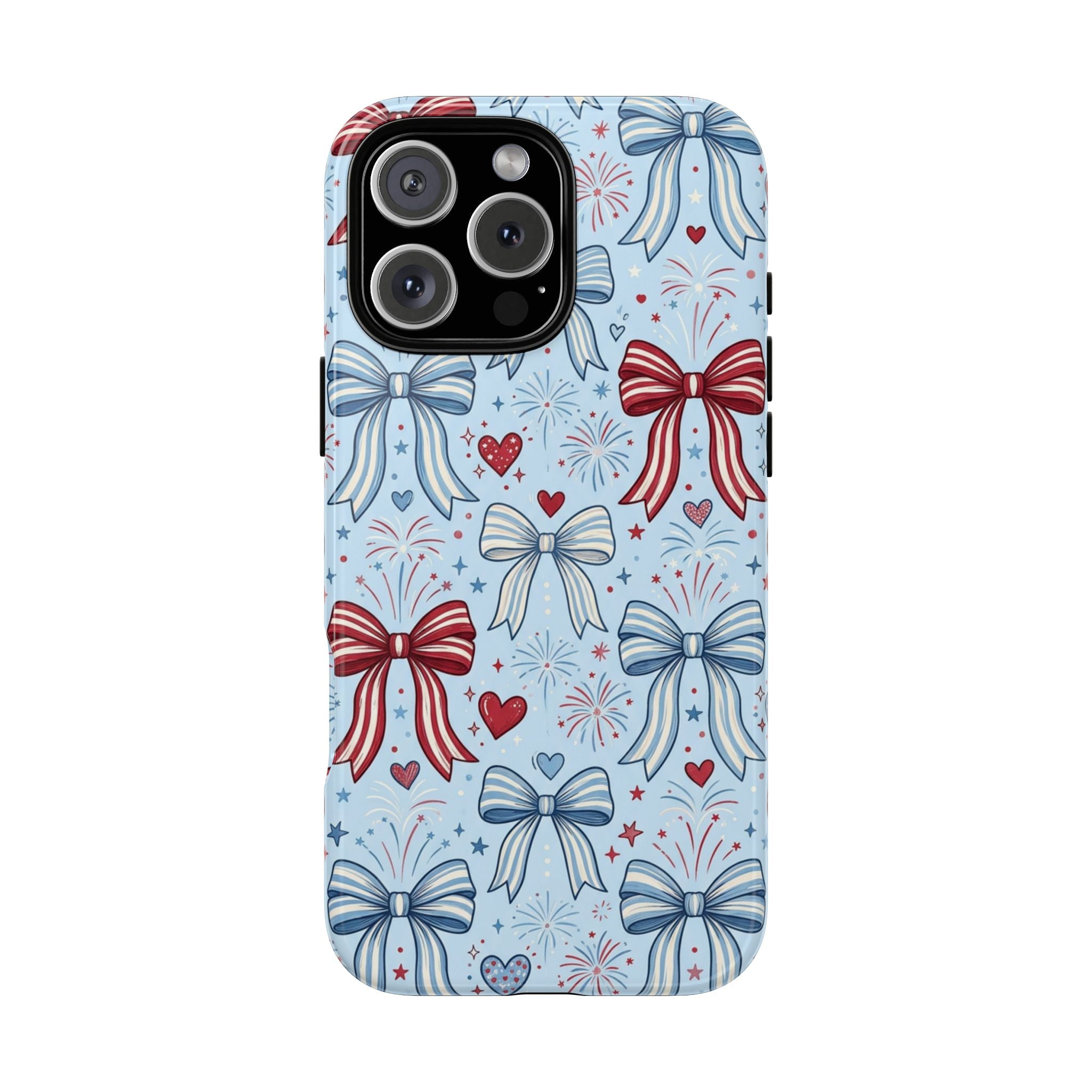 Patriotic Coquette Bows & Fireworks Phone Case Printify
