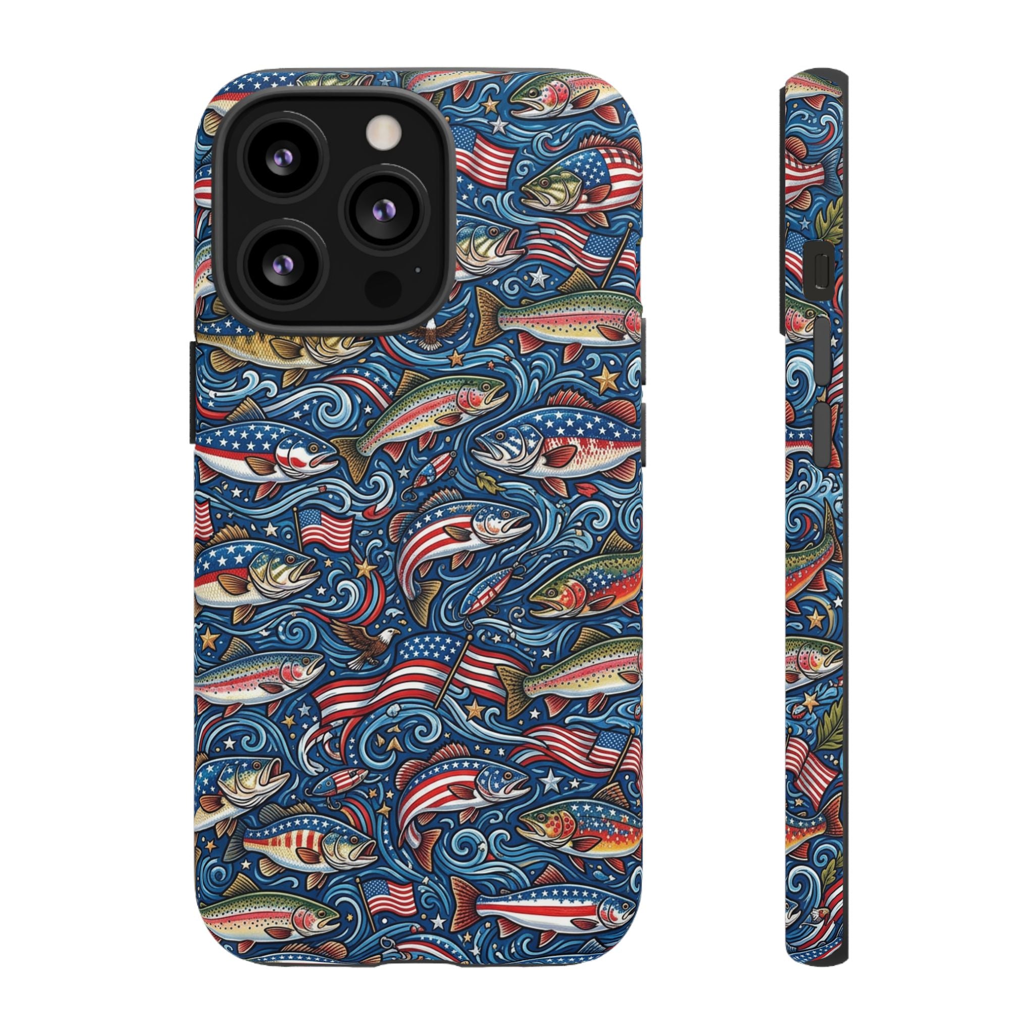 Patriotic Fishing Waters Phone Case Printify