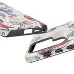 Patriotic Coquette Bows Phone Case – Americana Ribbon & Fireworks Design Printify
