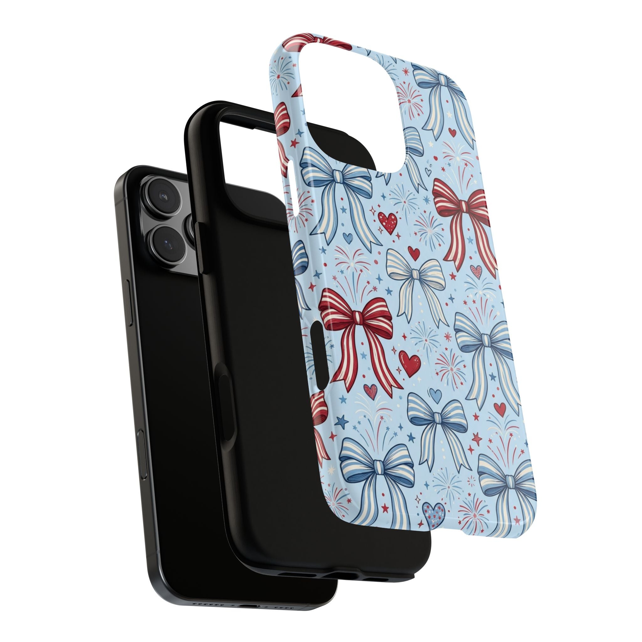 Patriotic Coquette Bows & Fireworks Phone Case Printify