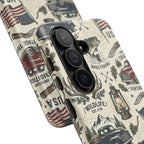 Patriotic Outdoors Phone Case – Bass Fishing & Vintage Americana Case Printify