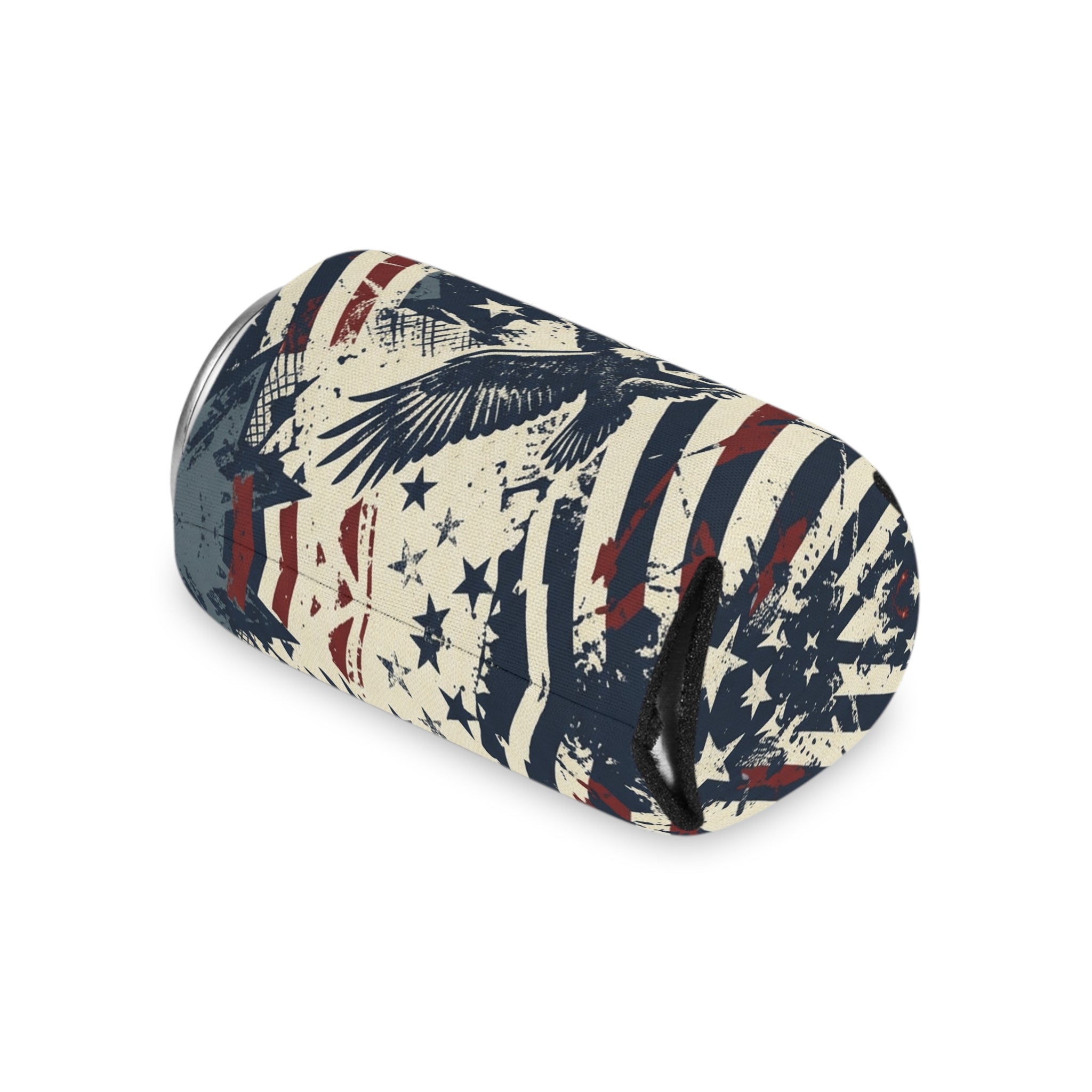 Vintage Patriotic Eagle Can Cooler Printify
