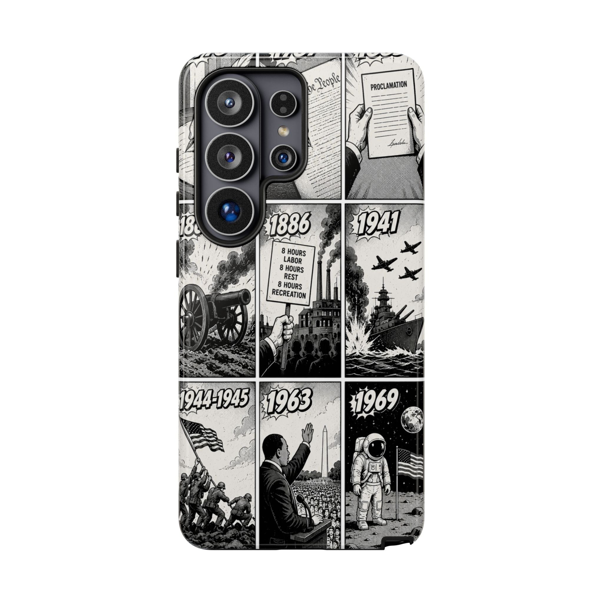 America Through the Ages Comic History Phone Case Printify