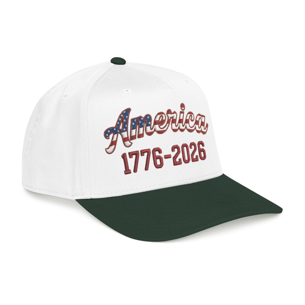 "America 1776–2026" Patriotic Baseball Cap – American Heritage Snapback Hat (Light Colors)