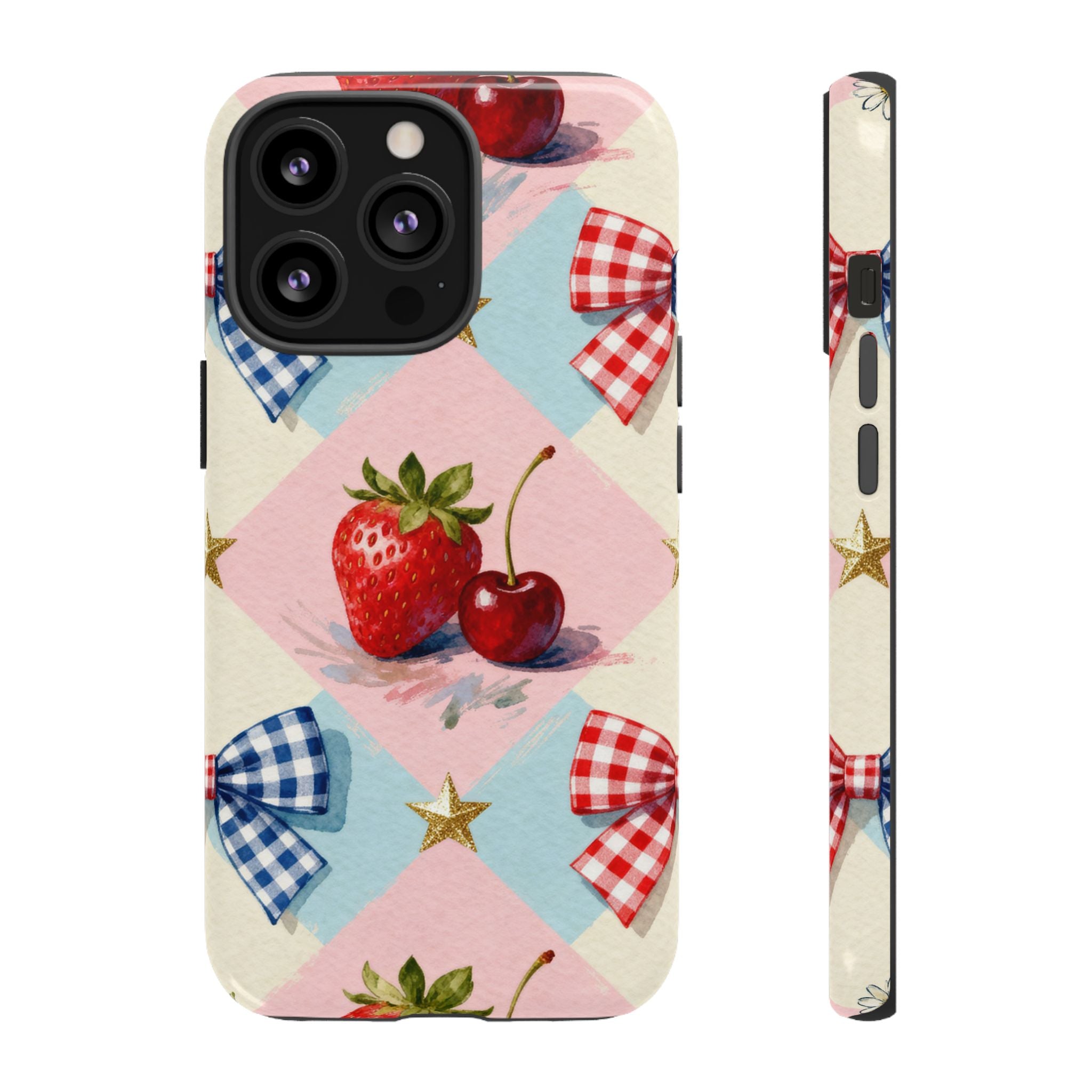 Americana Coquette Cherry Picnic Phone Case Printify