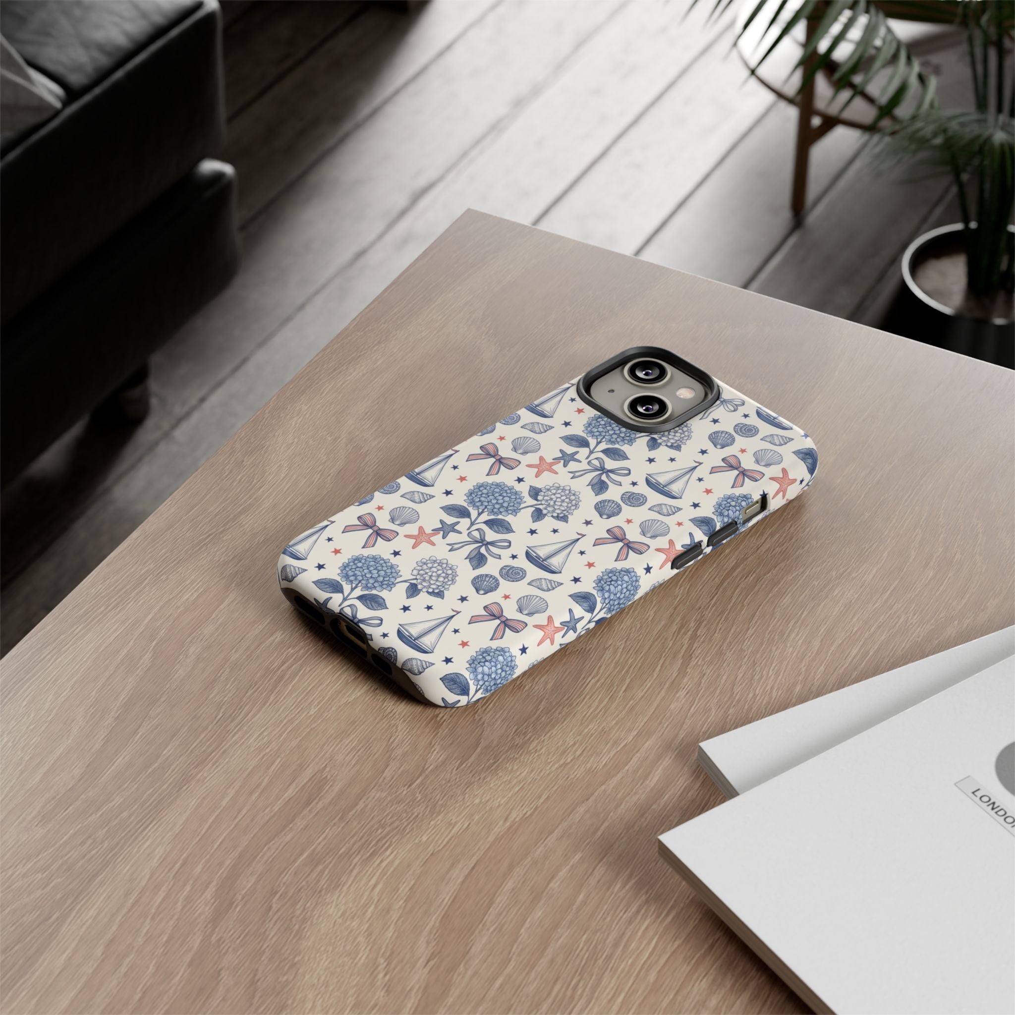 Coastal Americana Hydrangea Phone Case Printify